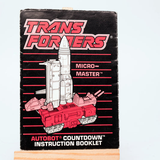 Hasbro Transformers G1 COUNTDOWN Vintage 1989 Action Figure Instruction Booklet