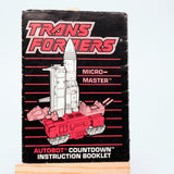 Hasbro Transformers G1 COUNTDOWN Vintage 1989 Action Figure Instruction Booklet