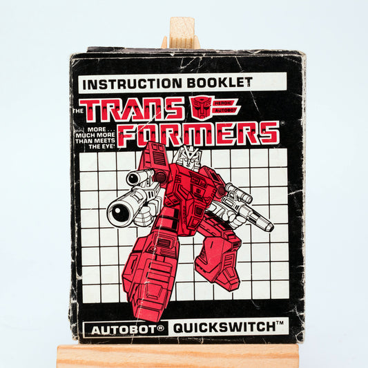 Hasbro Transformers G1 QUICKSWITCH Vintage 1988 Action Figure Instruction Booklet