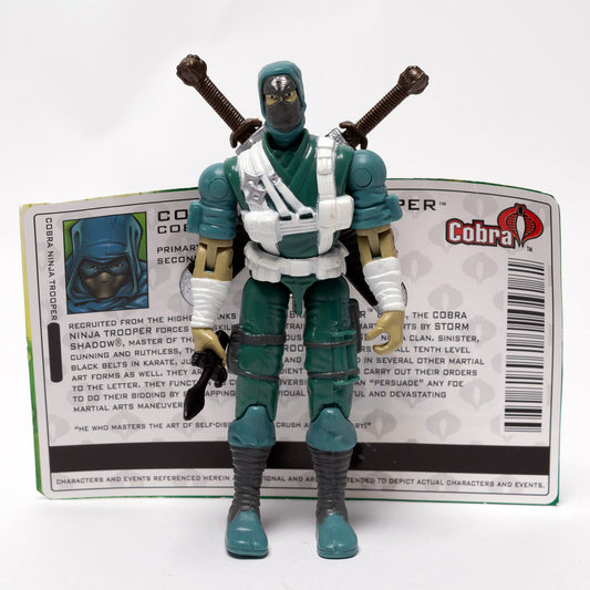 Hasbro 2004 GI Joe COBRA NINJA TROOPER v1 Excellent Valor Vs Venom VvV Figure