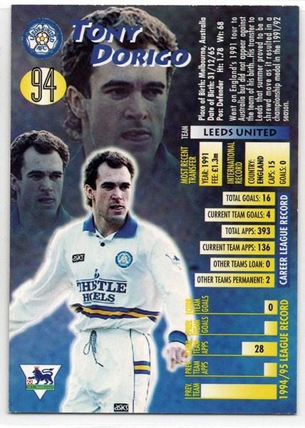Merlin Ultimate Tony Dorigo Leeds United No.94