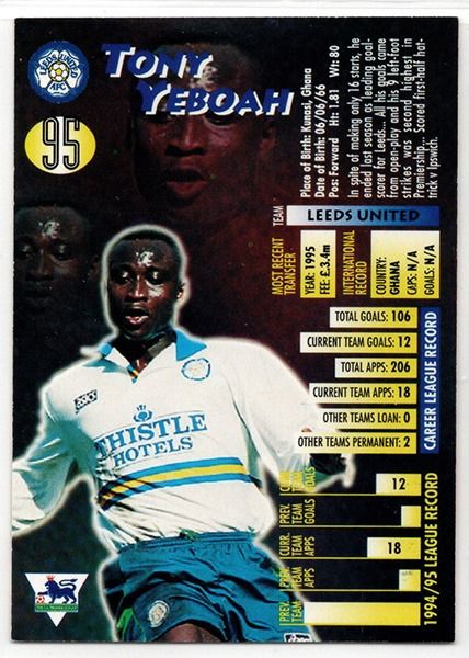 Merlin Ultimate Tony Yeboah Leeds United No.95