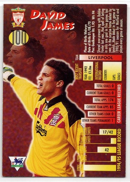 Merlin Ultimate David James Liverpool No.100
