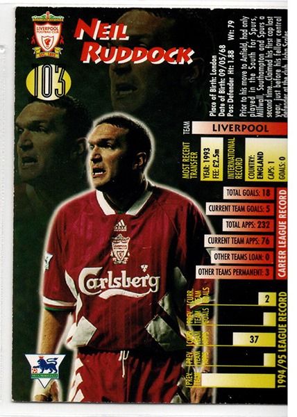 Merlin Ultimate Neil Ruddock Liverpool No.103