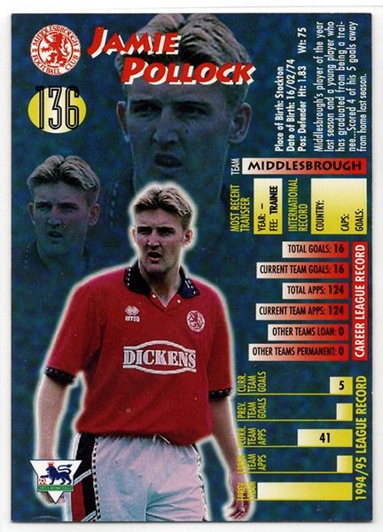 Merlin Ultimate Jamie Pollock Middlesbrough No.136