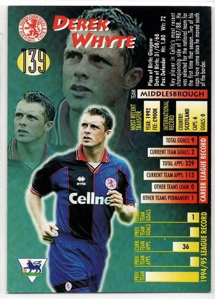 Merlin Ultimate Derek Whyte Middlesbrough No.139