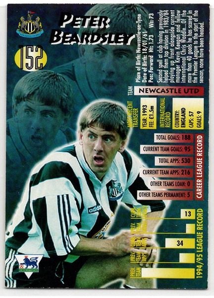 Merlin Ultimate Peter Beardsley Newcastle United No.152