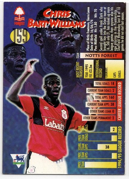 Merlin Ultimate Chris-Bart Williams Nottingham Forest No.159