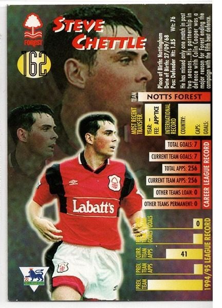 Merlin Ultimate Steve Chettle Nottingham Forest No.162