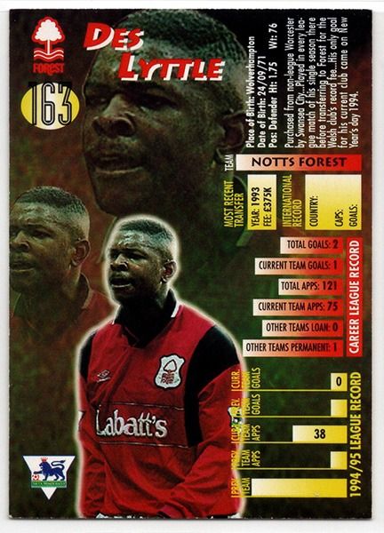 Merlin Ultimate Des Lyttle Nottingham Forest No.163