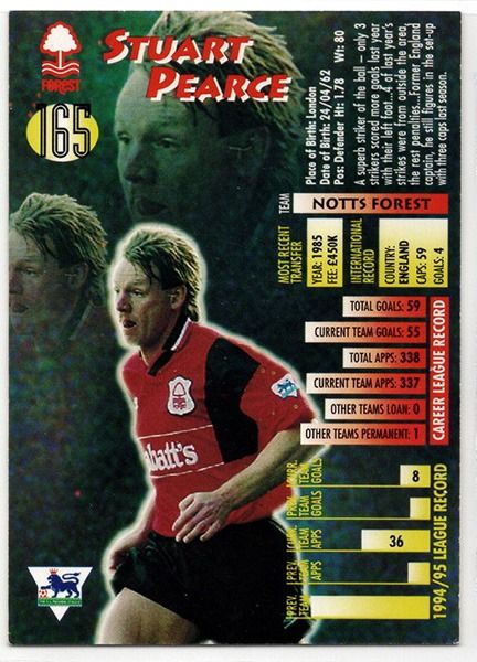 Merlin Ultimate Stuart Pearce Nottingham Forest No.165