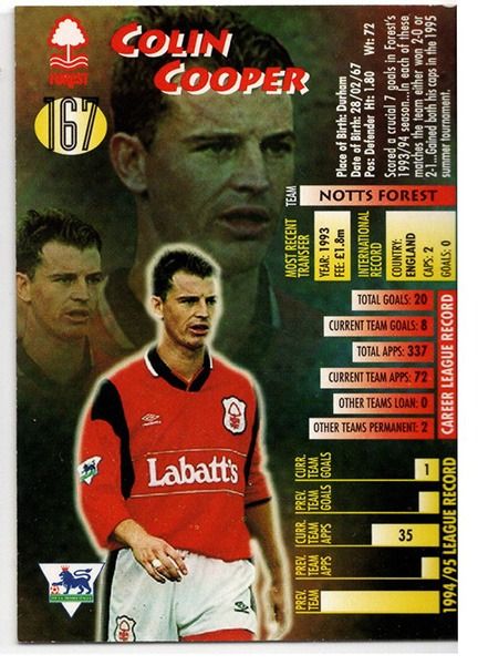 Merlin Ultimate Colin Cooper Nottingham Forest No.167