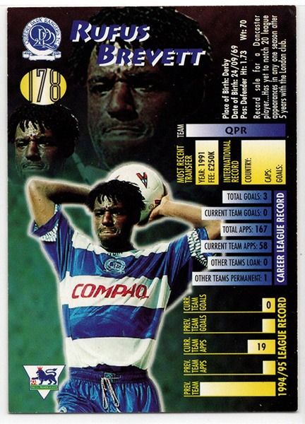 Merlin Ultimate Rufus Brevett Queens Park Rangers No.178