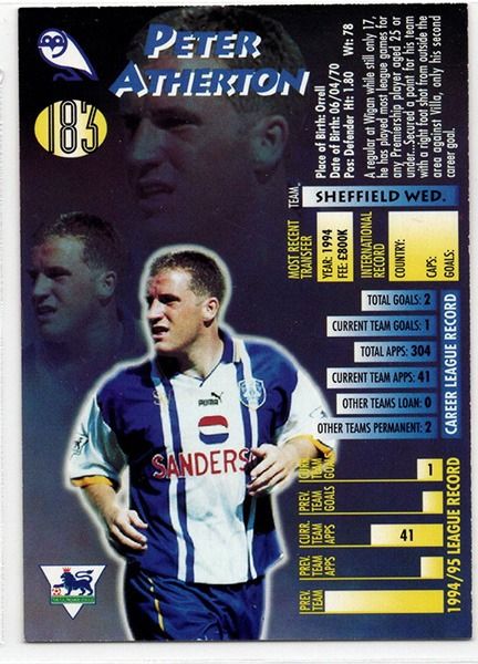 Merlin Ultimate Peter Atherton Sheffield Wednesday No.183