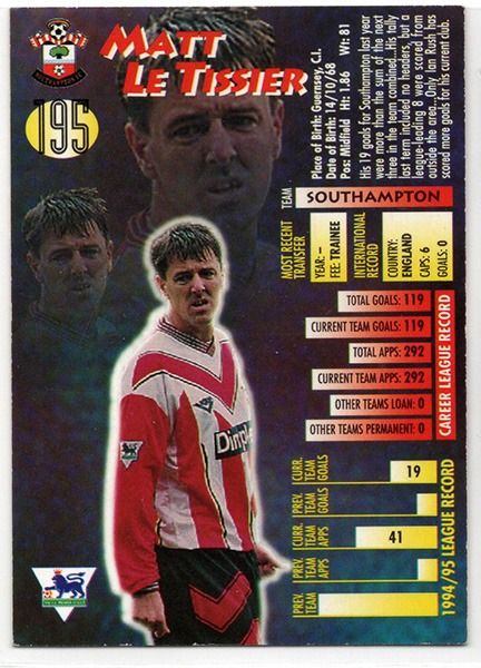 Merlin Ultimate Matt Le Tissier Southampton No.195