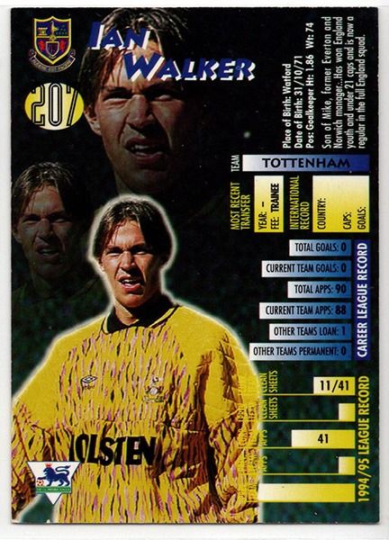Merlin Ultimate Ian Walker Tottenham Hotspur No.207