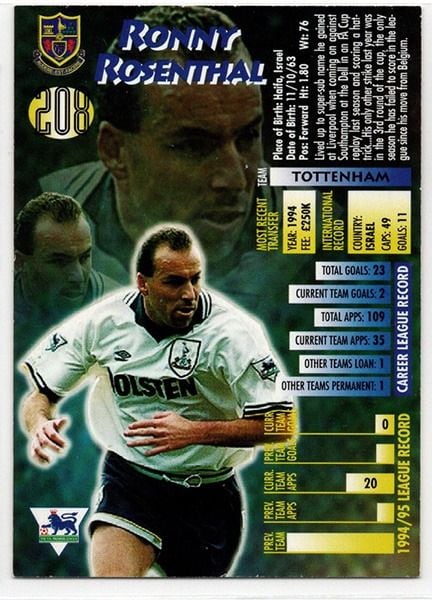 Merlin Ultimate Ronny Rosenthal Tottenham Hotspur No.208