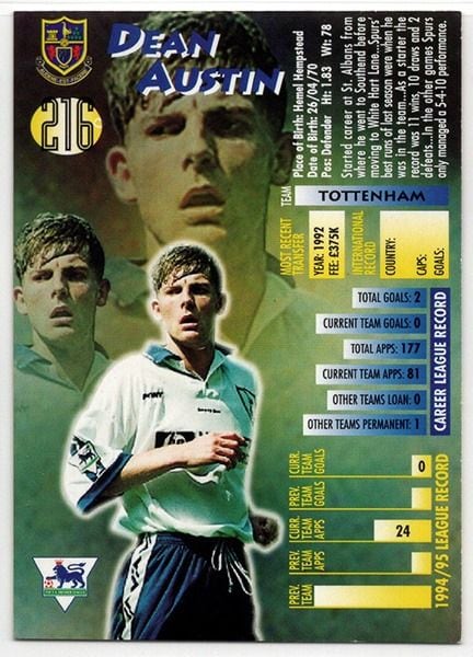 Merlin Ultimate Dean Austin Tottenham Hotspur No.216