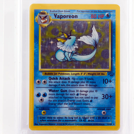 1999 Pokemon Jungle Set 12/64 Vaporeon Holo Rare ACE 5 Excellent