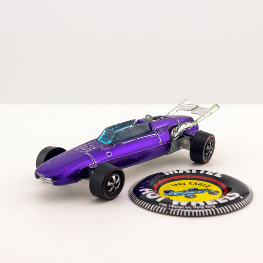 Hot Wheels REDLINE INDY EAGLE with Button 1:64 Scale Hong Kong 1969 Very Good