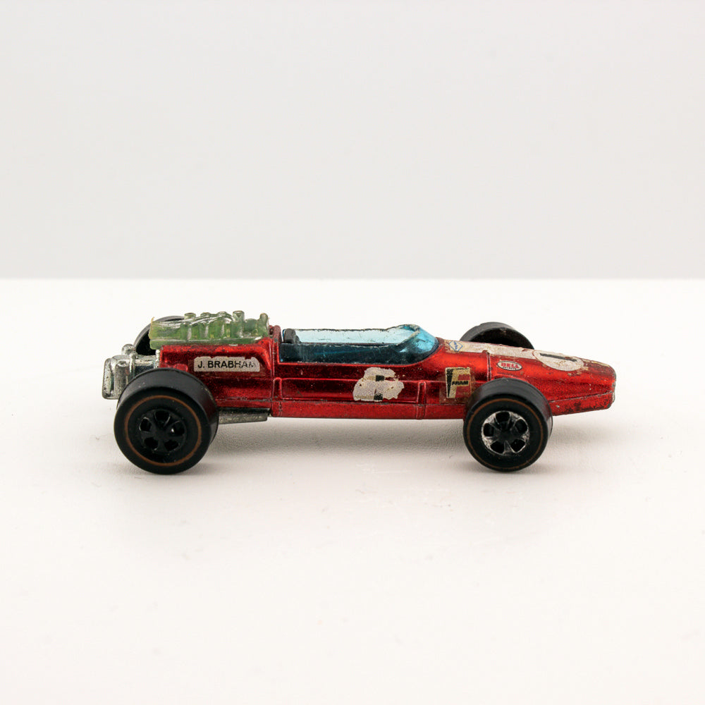 Hot Wheels REDLINE BRABHAM REPCO F1 with Button 1:64 Scale Hong Kong 1969 Good+