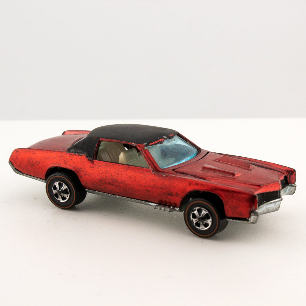 Hot Wheels Redline CUSTOM ELDORADO Spectraflame Red w/Button Hong Kong 1968 Exc.