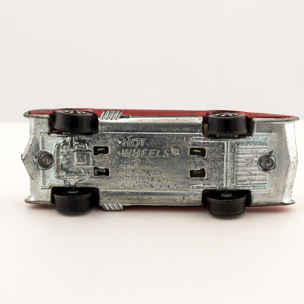 Hot Wheels Redline CUSTOM ELDORADO Spectraflame Red w/Button Hong Kong 1968 Exc.