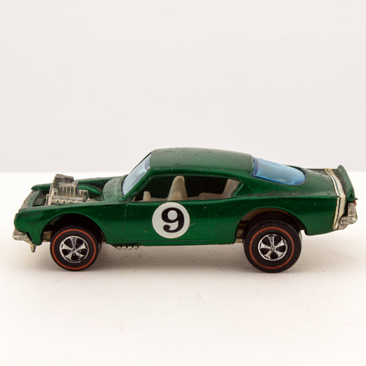 Hot Wheels Redline KING KUDA Green w/Button 1:64 Scale Hong Kong 1970 Excellent+