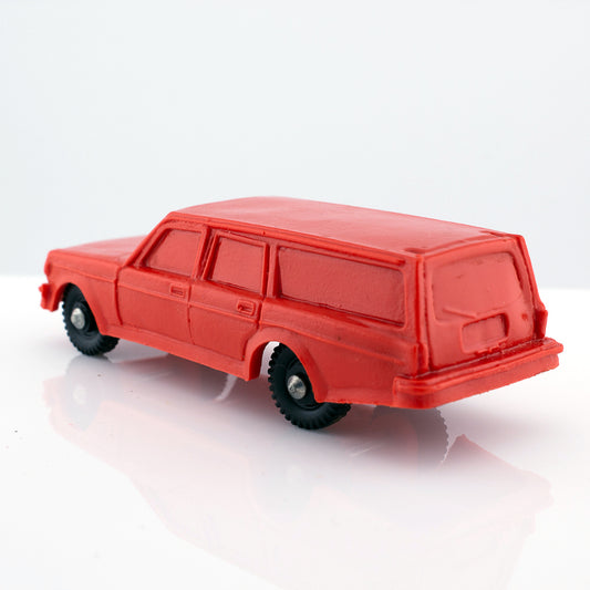 Tomte Laerdal Norway, 27 Volvo 145 1973 Vintage Red Vinyl Plastic Model