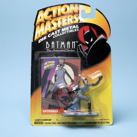 Action Masters Batman The Animated Series CATWOMAN 1994 Kenner DieCast Metal MOC - DT Collectable Toys