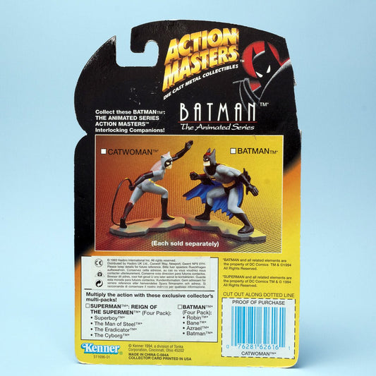 Action Masters Batman The Animated Series CATWOMAN 1994 Kenner DieCast Metal MOC - DT Collectable Toys