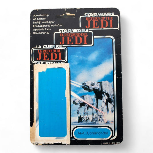 AT - AT COMMANDER TRI - LOGO PALITOY ROTJ 70B CARDBACK VINTAGE STAR WARS GOOD - DT Collectable Toys