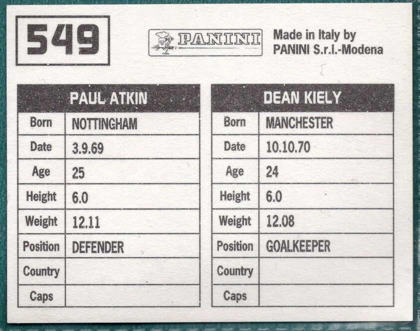 Panini Sticker Kiely / Atkin York City No.549