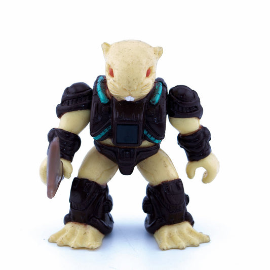 BATTLE BEASTS EAGER BEAVER #44 + WEAPON & RUB HASBRO TAKARA 1987 VINTAGE - DT Collectable Toys