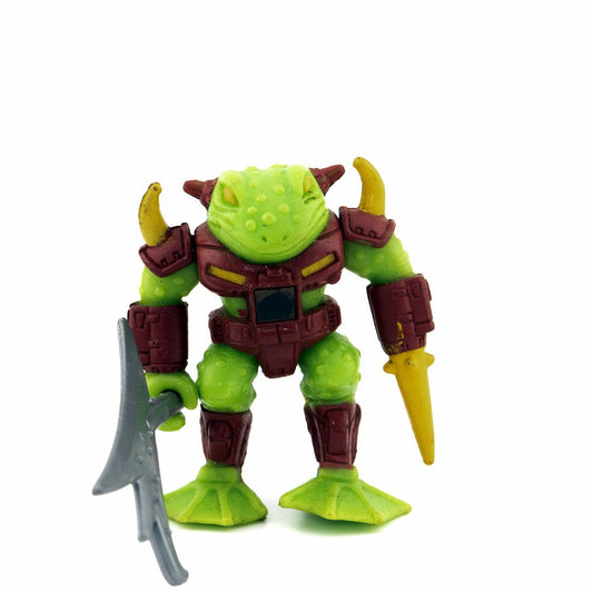 BATTLE BEASTS HORNY TOAD #7 WITH WEAPON & RUB HASBRO TAKARA 1987 VINTAGE RARE - DT Collectable Toys