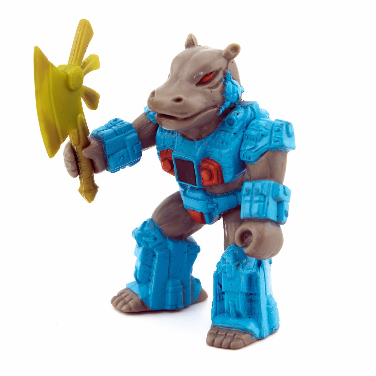 BATTLE BEASTS HUMONGOUS HIPPO 32 + WEAPON & RUB HASBRO TAKARA 1987 VINTAGE RARE Picture 2