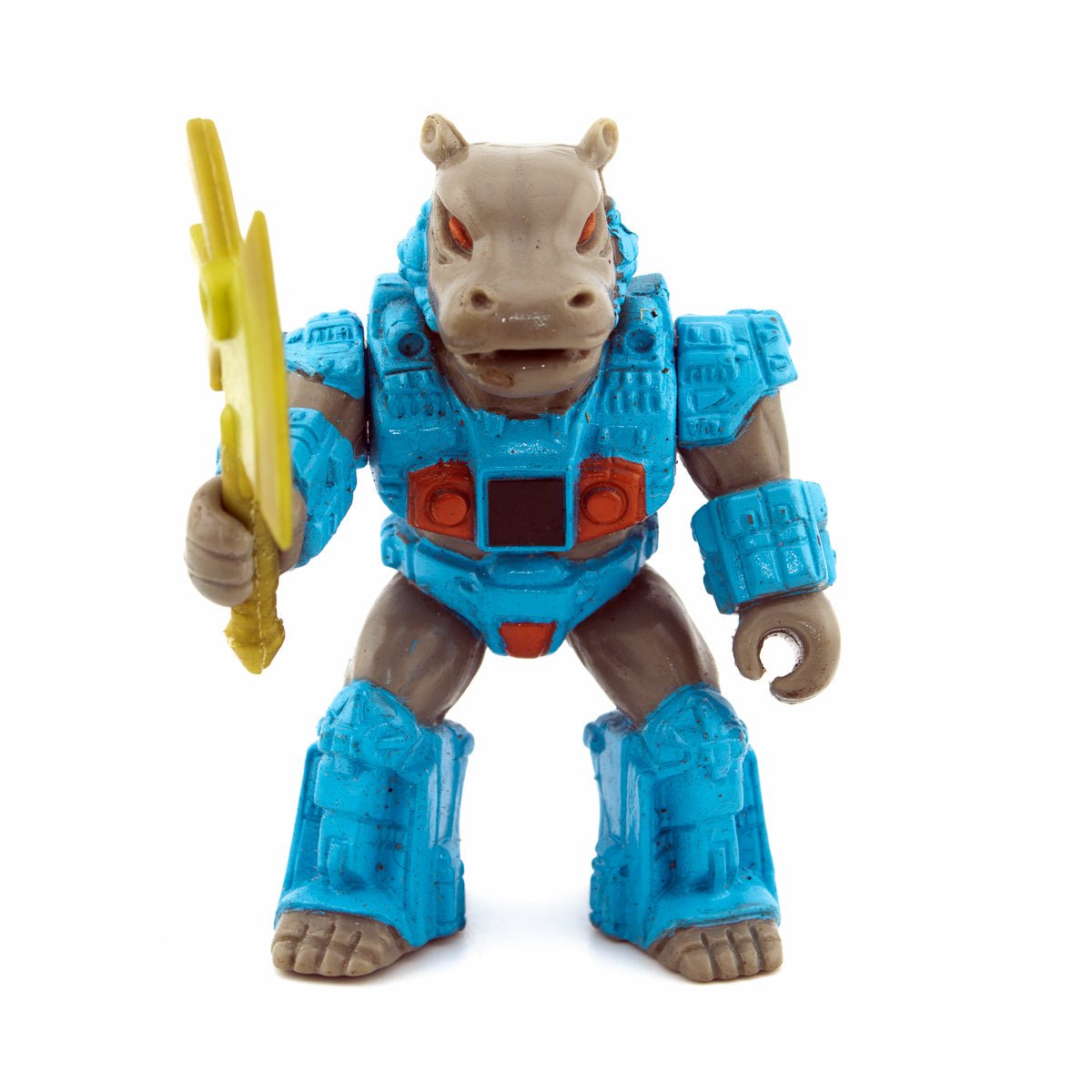 BATTLE BEASTS HUMONGOUS HIPPO 32 + WEAPON & RUB HASBRO TAKARA 1987 VINTAGE RARE Picture 1