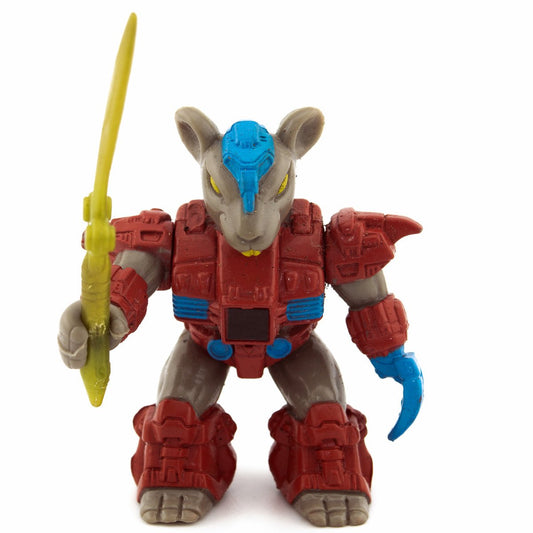 BATTLE BEASTS POWERHOUSE MOUSE #38 + WEAPON & RUB HASBRO TAKARA 1987 VINTAGE - DT Collectable Toys