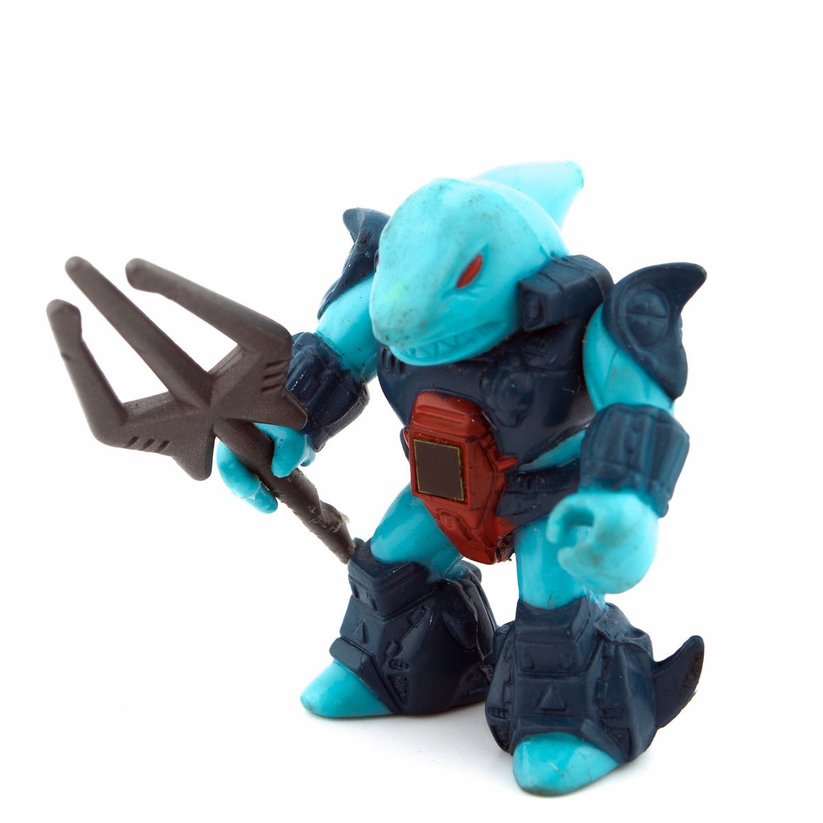BATTLE BEASTS SAWTOOTH SHARK #20 WITH WEAPON & RUB HASBRO TAKARA 1987 VINTAGE RARE - DT Collectable Toys