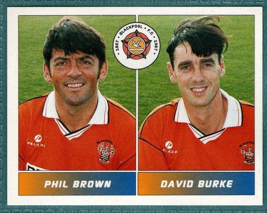 Panini Sticker Brown / Burke Blackpool No.374
