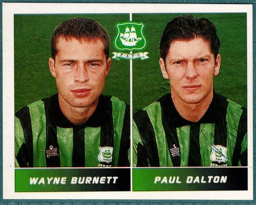 Panini Sticker Burnett / Dalton Plymouth Argyle No.496
