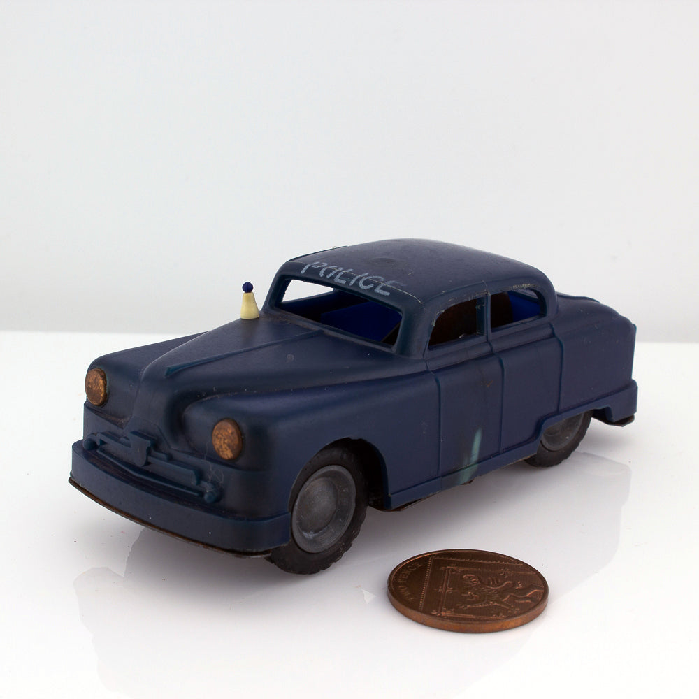 Lemezarugyar Vanguard Friction Police Car 1:43 Scale Plastic & Tinplate c.1970
