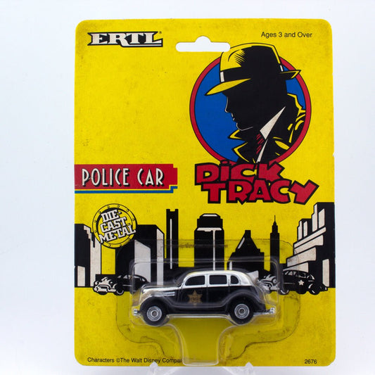 ERTL Dick Tracy, Police Car Mint in Original Blister Packaging, Disney 1990