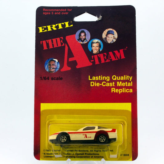 ERTL THE A - TEAM FACEMAN'S CORVETTE, 1983, China Variant Mint On Card, 1:64 Scale