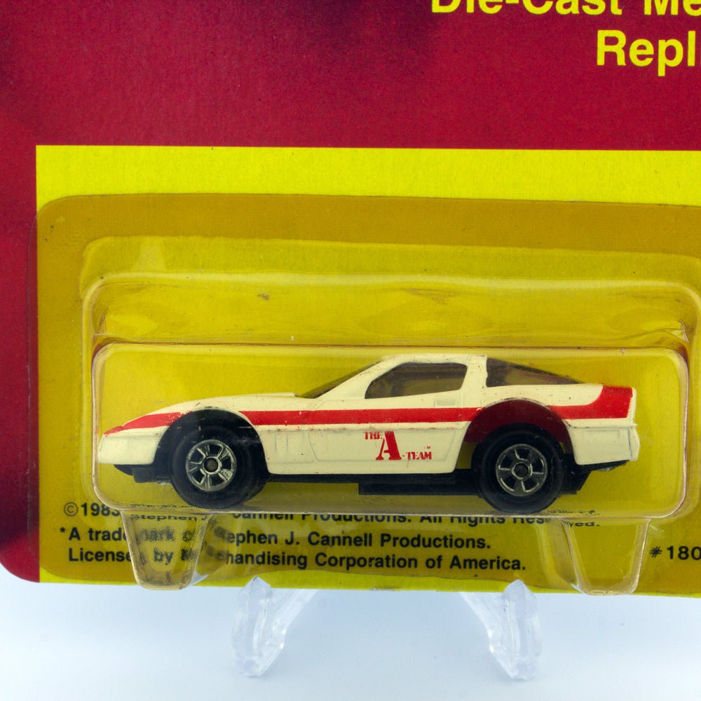 ERTL THE A - TEAM FACEMAN'S CORVETTE, 1983, China Variant Mint On Card, 1:64 Scale