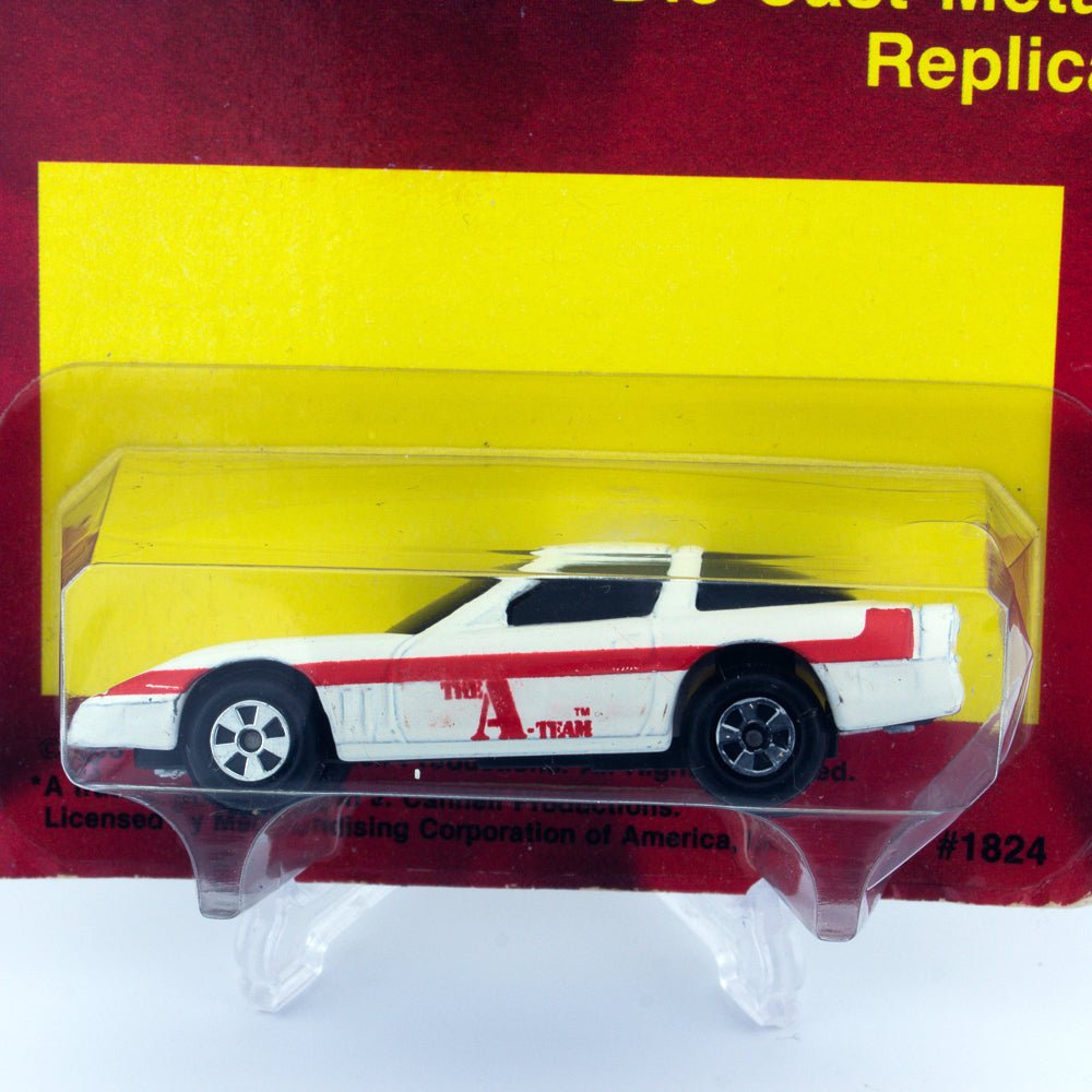 ERTL THE A - TEAM FACEMAN'S CORVETTE, 1983, USA Variant Mint On Card, 1:64 Scale