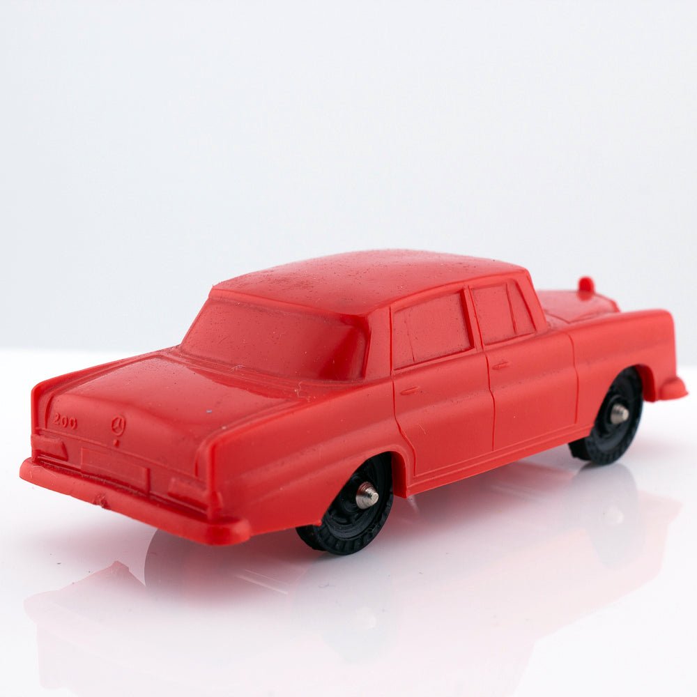Galanite Mercedes - Benz 200 1965 Vintage Blue Vinyl Plastic Model Made in Sweden