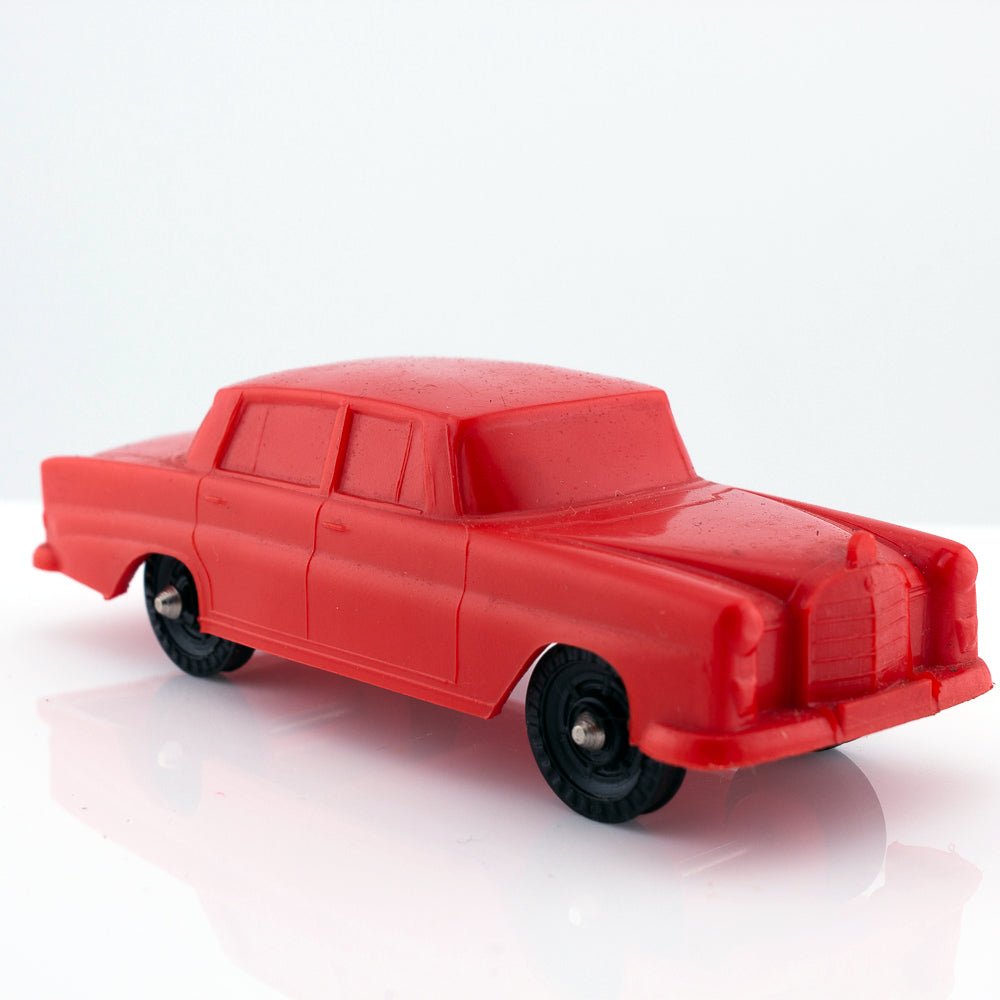 Galanite Mercedes - Benz 200 1965 Vintage Blue Vinyl Plastic Model Made in Sweden