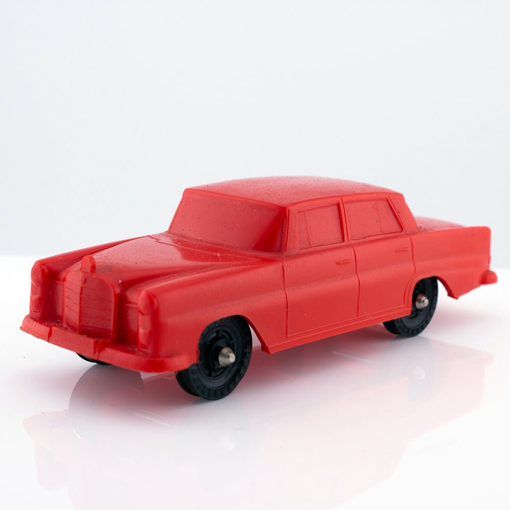 Galanite Mercedes - Benz 200 1965 Vintage Blue Vinyl Plastic Model Made in Sweden