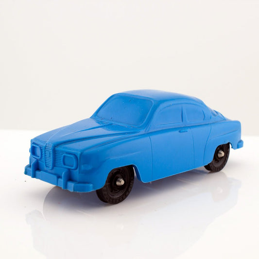 Galanite SAAB 96 V4 1969 Vintage Blue Vinyl Plastic Model Made in Sweden